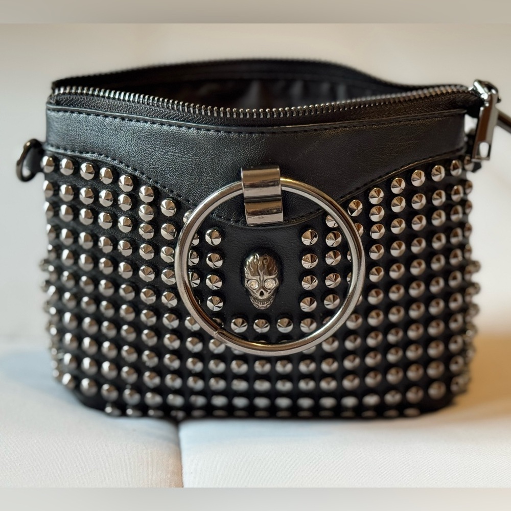 Studded Black Leather Bag
